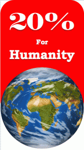 20% for humanity. Room to Read. Kiva.